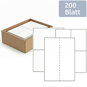 Bogenetiketten 200 Blatt Packung - Zum Sortiment 