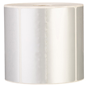 Polyester silber, glänzend, permanent klebend - Zum Sortiment 