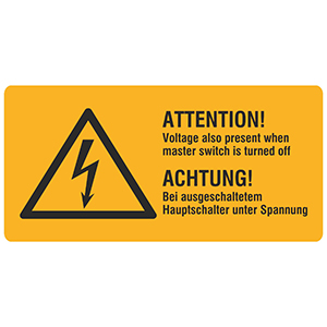 Rechteckige Warnzeichen - Zum Sortiment 