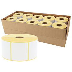 Zebra kompatible Papier Etiketten, 57,15 x 50,8 mm, 10 Rollen im Karton - Zum Produkt