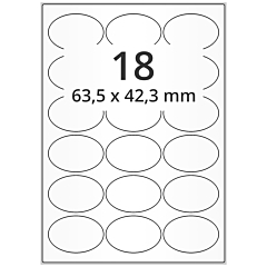 High Gloss Inkjet Etiketten, 63,5 x 42,3 mm - Zum Produkt