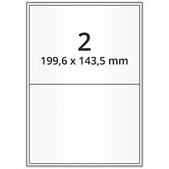Papier Etiketten, 199,6 x 143,5 mm - Zum Produkt