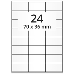 Papier Etiketten mit Spezialklebstoff, 70 x 36 mm - Zum Produkt