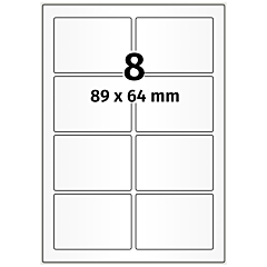 High Gloss Inkjet Etiketten, 88,9 x 63,5 mm - Zum Produkt