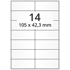 Polyester Etiketten, transparent, 105 x 42,3 mm - Zum Produkt