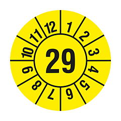 Jahresprüfplakette, 2029, Polyethylen, Ø 20 mm - Zum Produkt