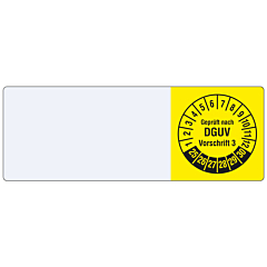 Kabelprüfplakette, 2025-2030, PVC/Vinyl, 25 x 70 mm - Zum Produkt