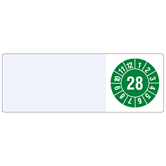 Kabelprüfplakette, 2028, Polyethylen, 25 x 70 mm - Zum Produkt