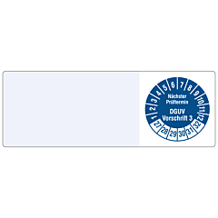 Kabelprüfplakette, 2027-2032, Polyethylen, 25 x 70 mm - Zum Produkt