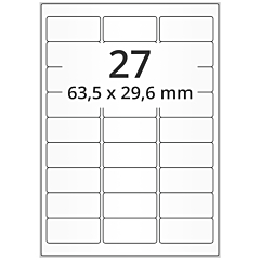 Papier Etiketten, 63,5 x 29,6 mm - Zum Produkt