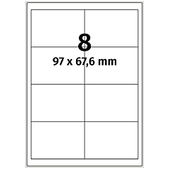 Polyester Etiketten, transparent, 97 x 67,6 mm - Zum Produkt