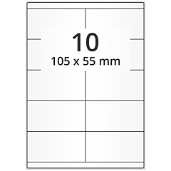 Polyester Etiketten, weiß, 105 x 55 mm - Zum Produkt