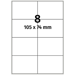 Polyester Etiketten, weiß, 105 x 74 mm - Zum Produkt