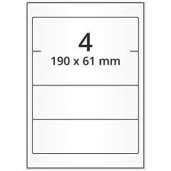 Polyester Etiketten, weiß, 190 x 61 mm - Zum Produkt