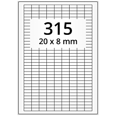 Polyester Etiketten, weiß, 20 x 8 mm - Zum Produkt