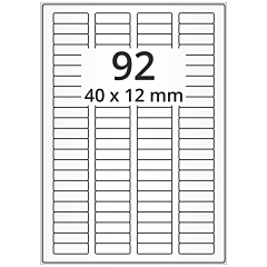 Polyester Etiketten, weiß, 40 x 12 mm - Zum Produkt