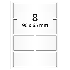 Polyester Etiketten, weiß, 90 x 65 mm - Zum Produkt