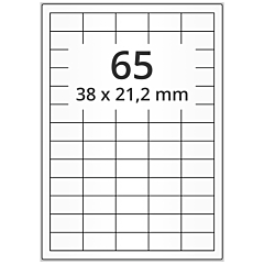 Polyethylen Etiketten, weiß, 38 x 21 mm - Zum Produkt