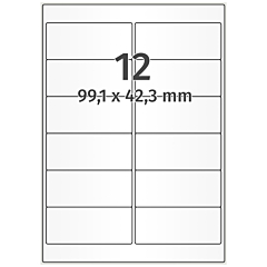Polyethylen Etiketten, weiß, 99,1 x 42,3 mm - Zum Produkt