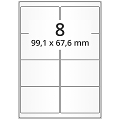 Polyethylen Etiketten, weiß, 99,1 x 67,7 mm - Zum Produkt