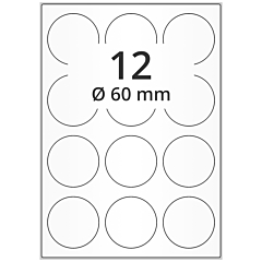 Runde Papier Etiketten, Ø 60 mm - Zum Produkt