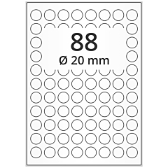 Runde Papier Etiketten, Ø 20 mm - Zum Produkt
