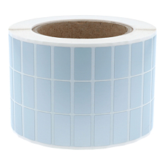 Polyester Etiketten, silber, permanent klebend, 25,4 x 12,7 mm - Zum Produkt