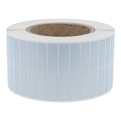 Polyester Etiketten, silber, permanent klebend, 31,8 x 9,4 mm - Zum Produkt