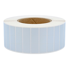 Polyester Etiketten, silber, permanent klebend, 56 x 9,5 mm - Zum Produkt