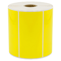 Polyester Etiketten, gelb, permanent klebend, 105 x 52 mm - Zum Produkt