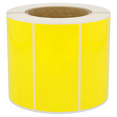 Polyester Etiketten, gelb, permanent klebend, 105 x 52 mm - Zum Produkt