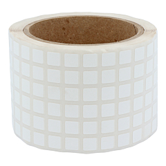 Polyester Etiketten, weiß, permanent klebend, 9 x 9 mm - Zum Produkt