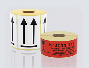Bedruckte Versandaufkleber - Zu den Produkten